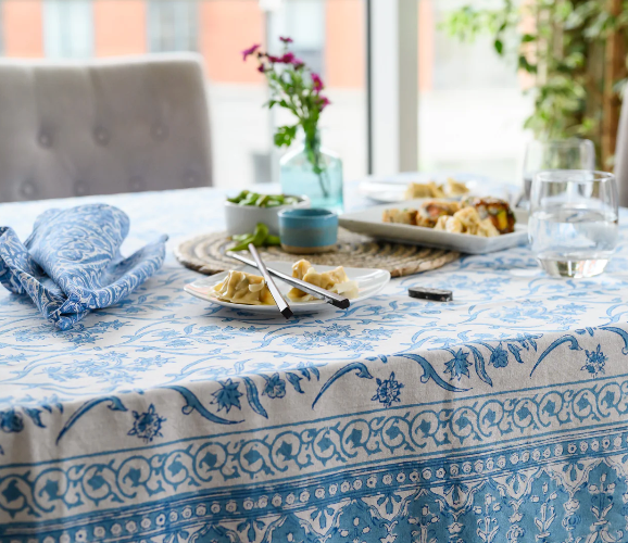 Rooh Vine Block Print Table Cloth