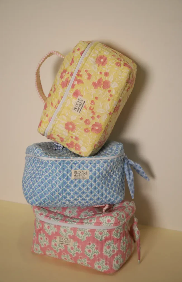 HAND BLOCK PRINT MAKEUP AND TRAVEL VANITY