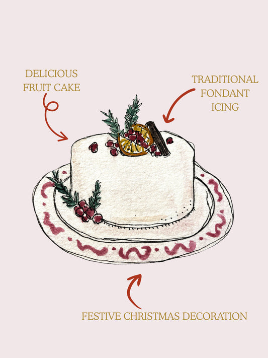 Little Brunette Bakery 8" Classic Christmas Cake