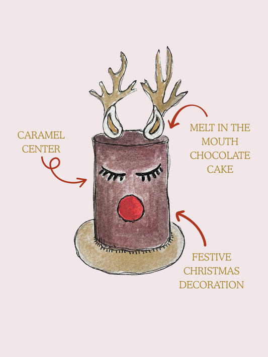 Little Brunette Bakery Reindeer Chocolate Cake