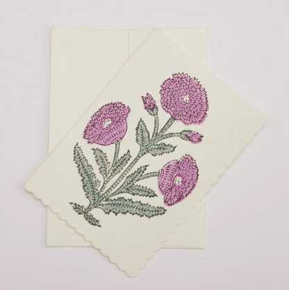 Boxed Artisan Notecard Set - Malika Lilac