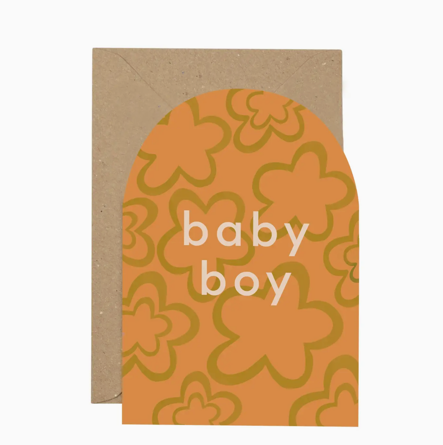 'Baby Boy' Curved Card