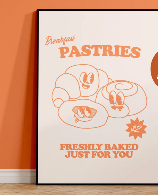 Breakfast Pastries Takeaway Diner Print