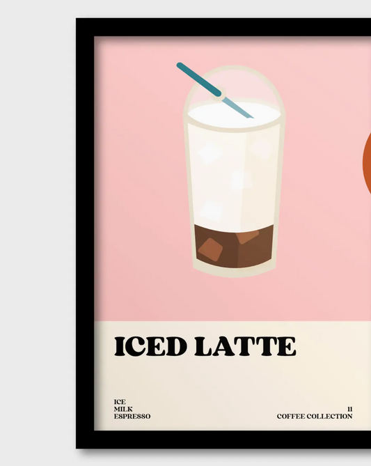 Iced Latte Coffee Print