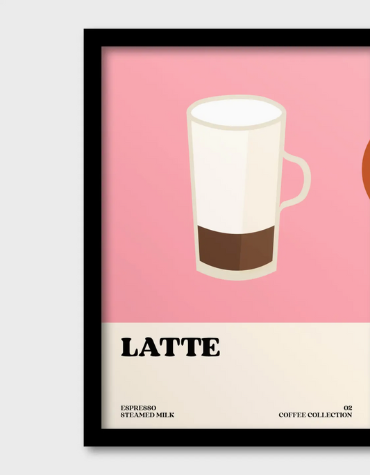 Latte Coffee Print