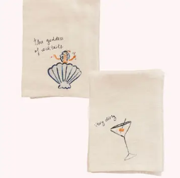 Love and Honor Linen Napkin Set - Goddess of Cocktails / Very Dirty
