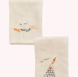Love and Honor Linen Napkin Set -Oyster Cheers / The Tower