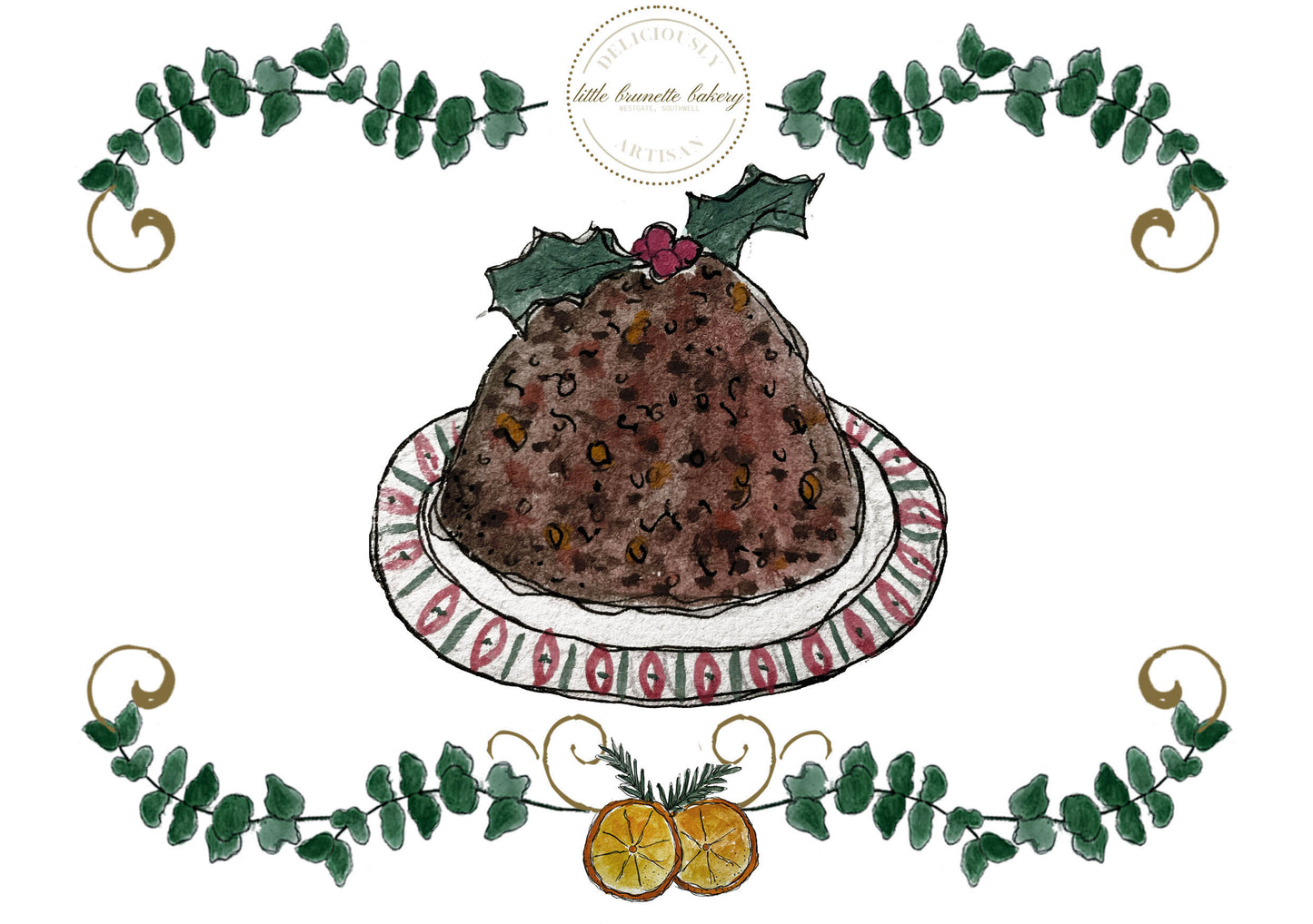 Little Brunette Bakery Christmas Pudding