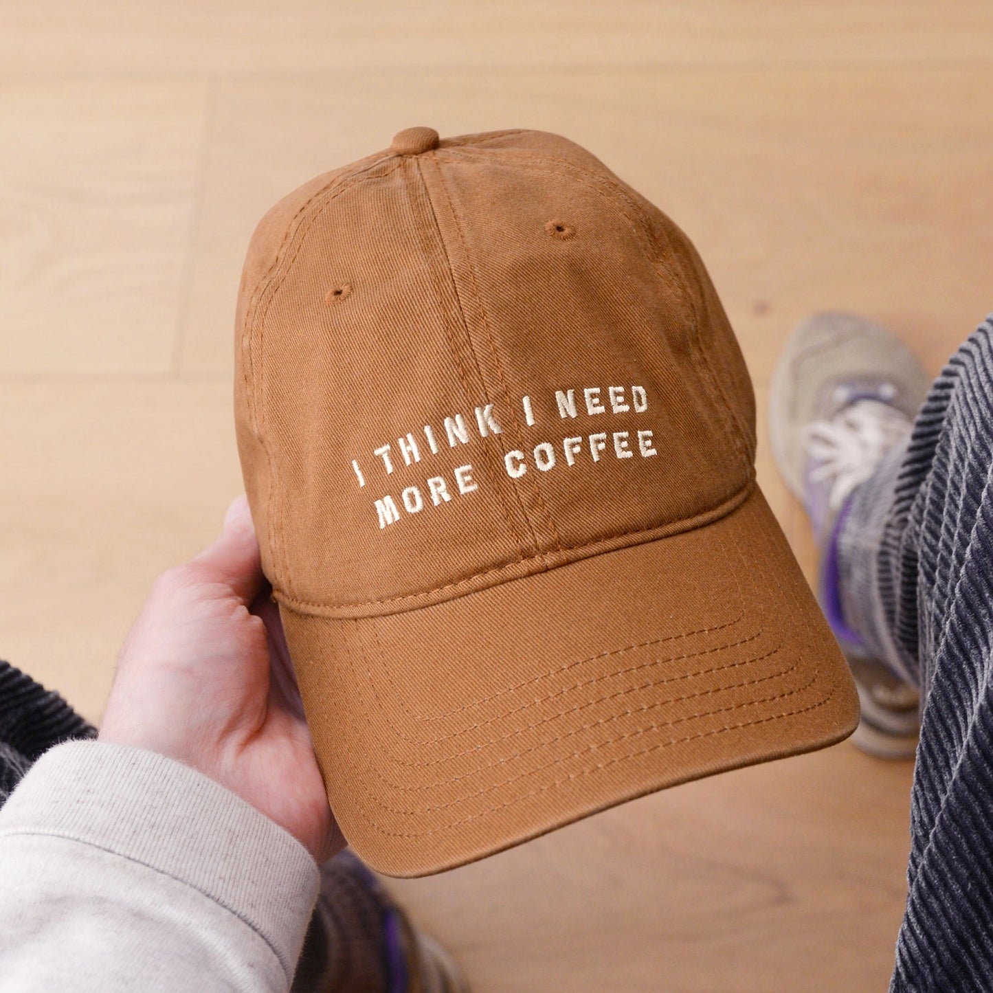 I Think I Need More Coffee Cap - Tan
